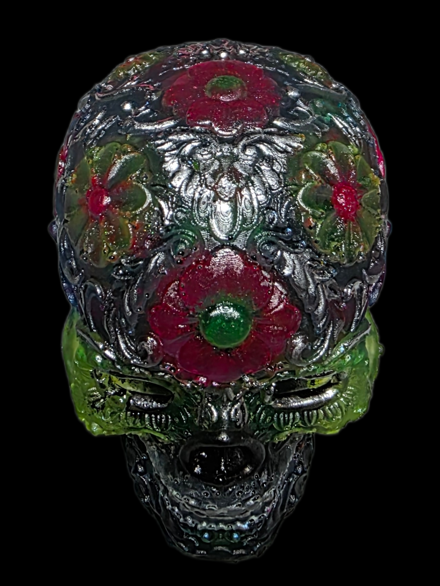 Handmade Resin Sugar Skull - NEO