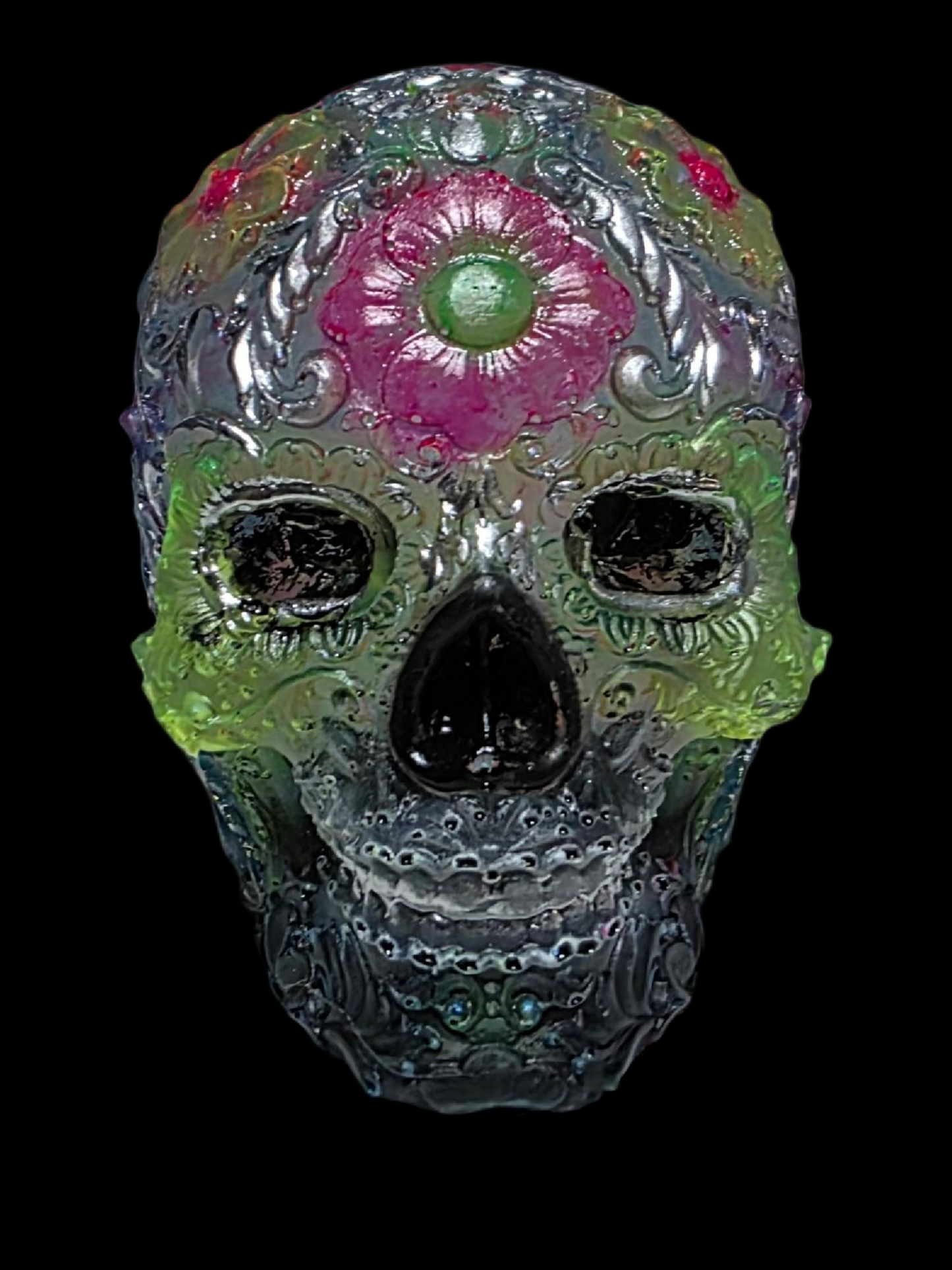 Handmade Resin Sugar Skull - NEO