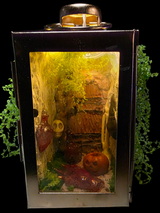 Handmade Unique Halloween Lantern Witches Hollow