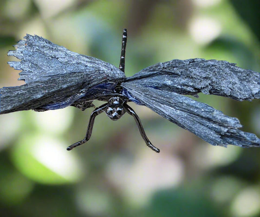 Natural Cryatal Colourful  Black Stone Dragonfly