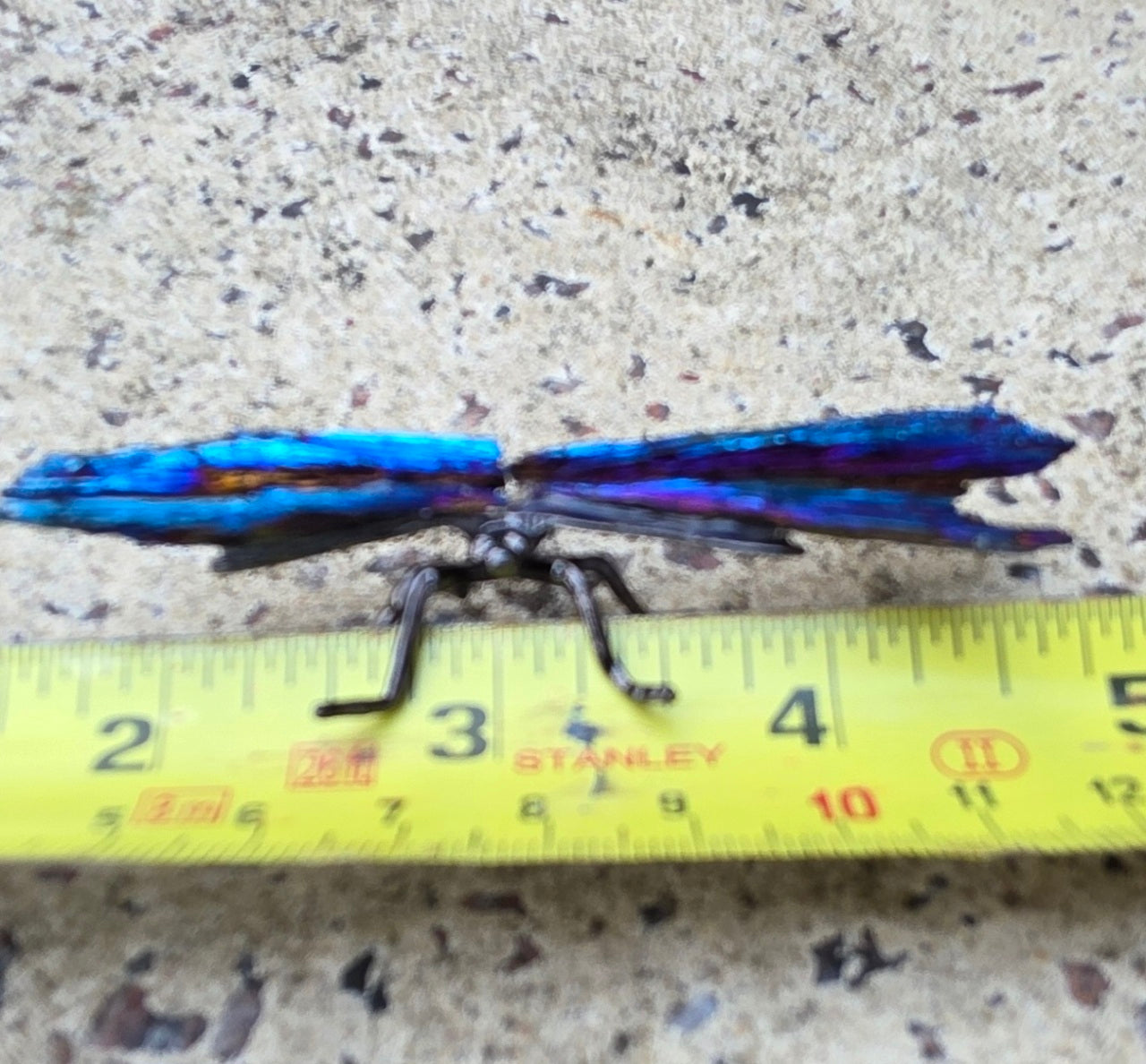 Natural Cryatal Colourful Blue Black Stone Dragonfly