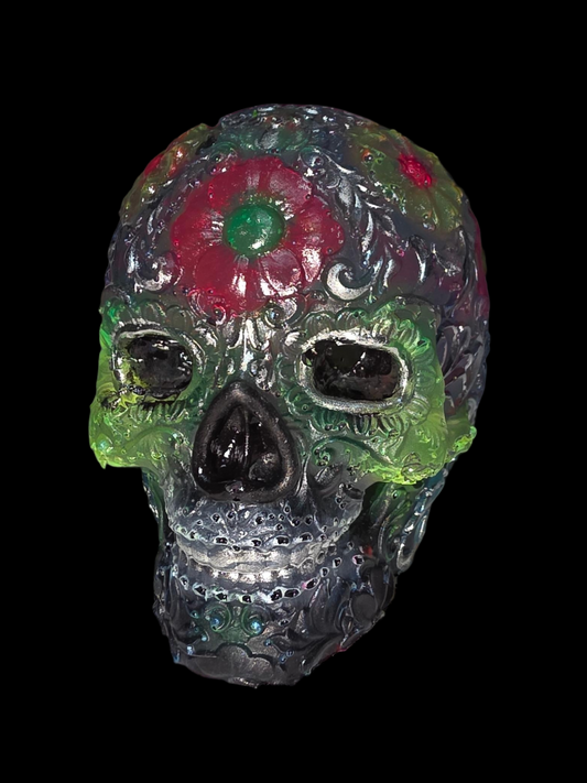 Handmade Resin Sugar Skull - NEO